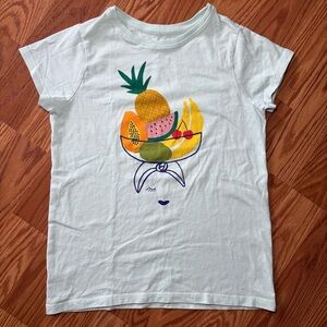 Girls TEA COLLECTION TROPICAL GODDESS GRAPHIC TEE SHIRT- GARDEN PARTY Size 12